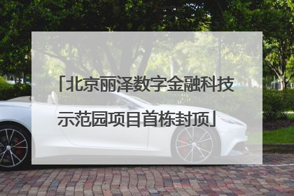 北京丽泽数字金融科技示范园项目首栋封顶