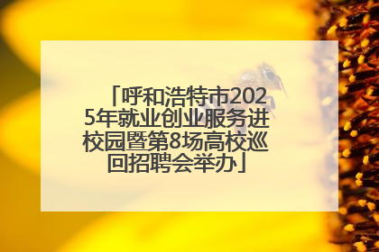 呼和浩特市2025年就业创业服务进校园暨第8场高校巡回招聘会举办