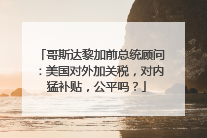 哥斯达黎加前总统顾问：美国对外加关税，对内猛补贴，公平吗？
