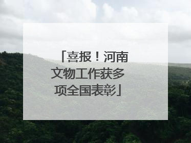 喜报！河南文物工作获多项全国表彰