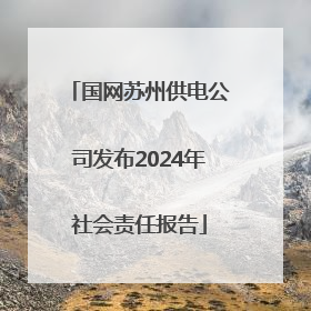 国网苏州供电公司发布2024年社会责任报告