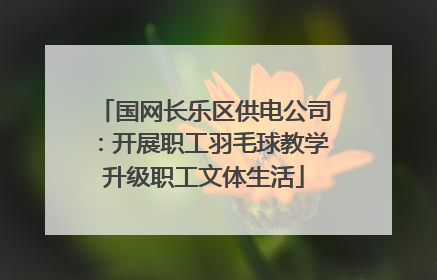 国网长乐区供电公司：开展职工羽毛球教学升级职工文体生活