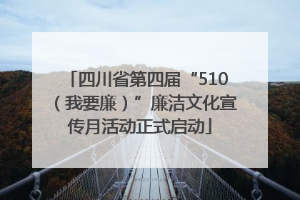四川省第四届“510（我要廉）”廉洁文化宣传月活动正式启动
