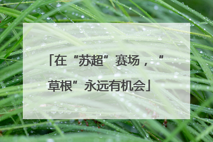 在“苏超”赛场，“草根”永远有机会