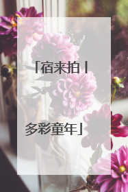 宿来拍丨多彩童年