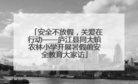 安全不放假，关爱在行动——庐江县同大镇农林小学开展暑假前安全教育大家访