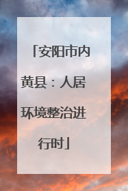 安阳市内黄县：人居环境整治进行时