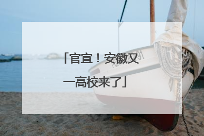 官宣！安徽又一高校来了