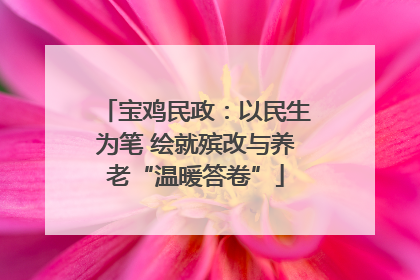 宝鸡民政：以民生为笔 绘就殡改与养老“温暖答卷”