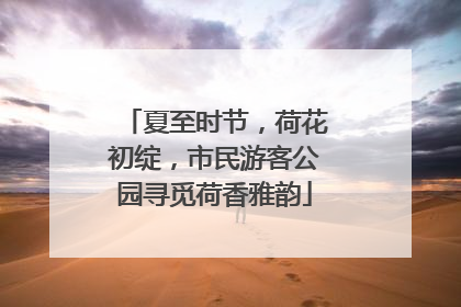 夏至时节，荷花初绽，市民游客公园寻觅荷香雅韵