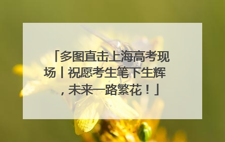 多图直击上海高考现场丨祝愿考生笔下生辉，未来一路繁花！