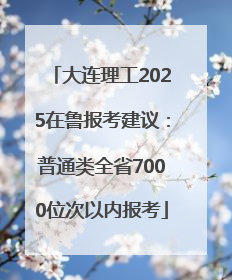 大连理工2025在鲁报考建议：普通类全省7000位次以内报考