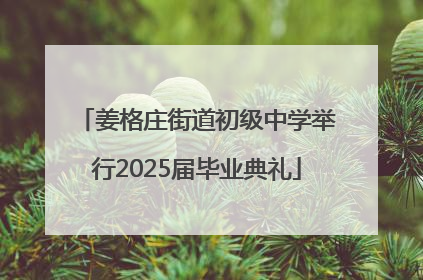 姜格庄街道初级中学举行2025届毕业典礼