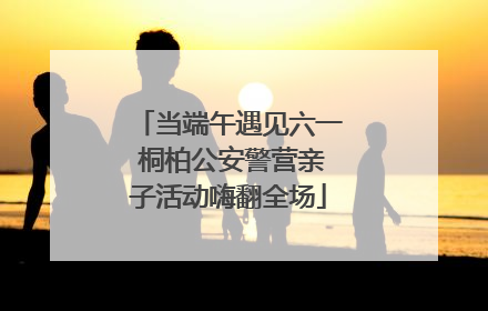 当端午遇见六一 桐柏公安警营亲子活动嗨翻全场