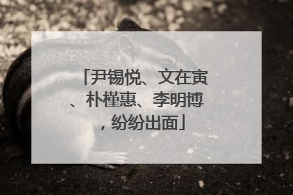 尹锡悦、文在寅、朴槿惠、李明博，纷纷出面