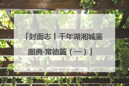 封面志丨千年湖湘城鉴图典·常德篇（一）