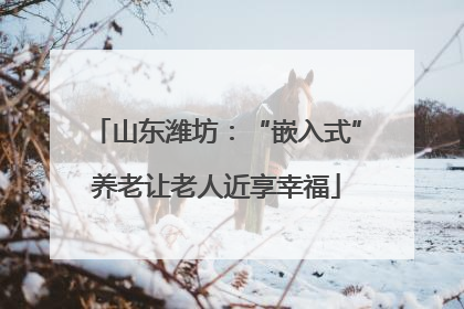 山东潍坊：“嵌入式”养老让老人近享幸福