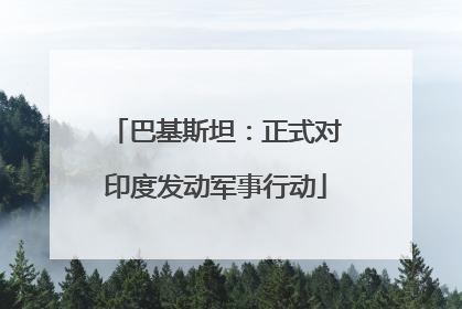巴基斯坦：正式对印度发动军事行动