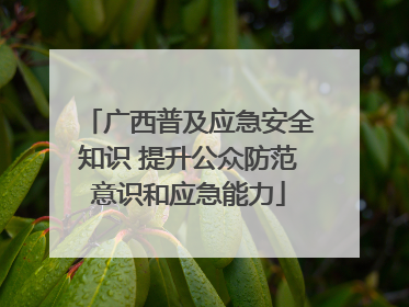 广西普及应急安全知识 提升公众防范意识和应急能力