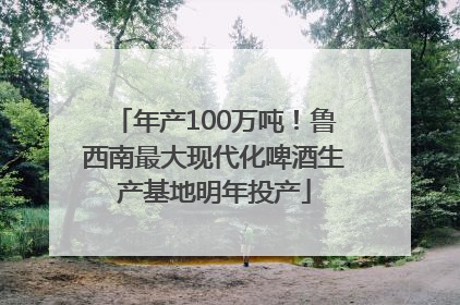 年产100万吨！鲁西南最大现代化啤酒生产基地明年投产