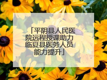 平阴县人民医院远程授课助力临夏县医务人员能力提升
