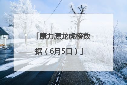 康力源龙虎榜数据（6月5日）