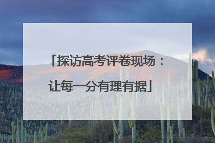 探访高考评卷现场：让每一分有理有据