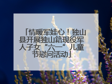 情暖军娃心！独山县开展独山籍现役军人子女“六一”儿童节慰问活动