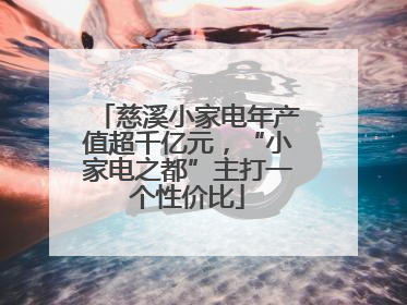 慈溪小家电年产值超千亿元，“小家电之都”主打一个性价比