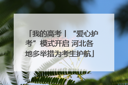 我的高考丨“爱心护考”模式开启 河北各地多举措为考生护航