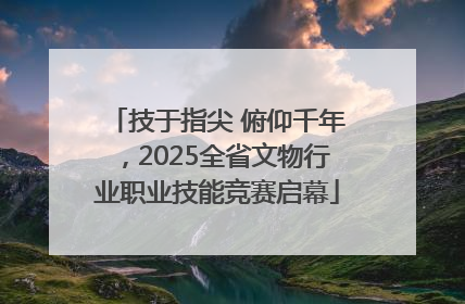 技于指尖 俯仰千年，2025全省文物行业职业技能竞赛启幕