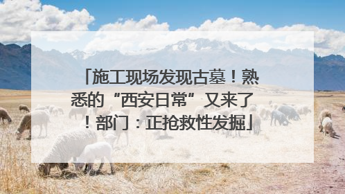 施工现场发现古墓！熟悉的“西安日常”又来了！部门：正抢救性发掘