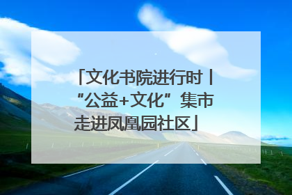 文化书院进行时丨“公益+文化”集市走进凤凰园社区