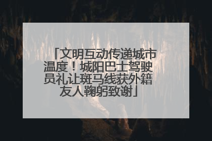 文明互动传递城市温度！城阳巴士驾驶员礼让斑马线获外籍友人鞠躬致谢