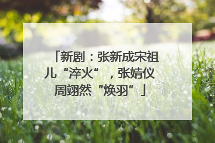 新剧：张新成宋祖儿“淬火”，张婧仪周翊然“焕羽”