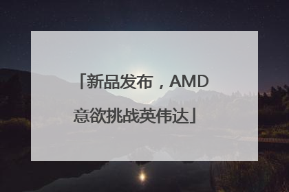 新品发布，AMD意欲挑战英伟达