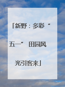 新野：多彩“五一” 田园风光引客来
