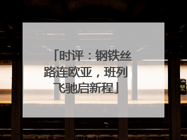 时评：钢铁丝路连欧亚，班列飞驰启新程