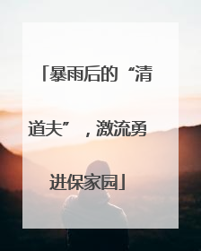 暴雨后的“清道夫”，激流勇进保家园