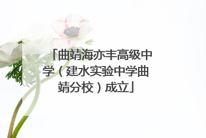曲靖海亦丰高级中学（建水实验中学曲靖分校）成立