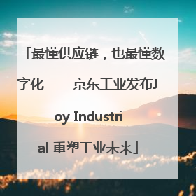 最懂供应链，也最懂数字化——京东工业发布Joy Industrial 重塑工业未来