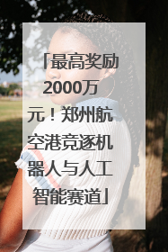 最高奖励2000万元！郑州航空港竞逐机器人与人工智能赛道
