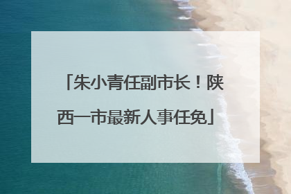 朱小青任副市长！陕西一市最新人事任免