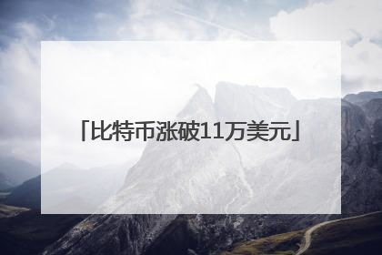 比特币涨破11万美元