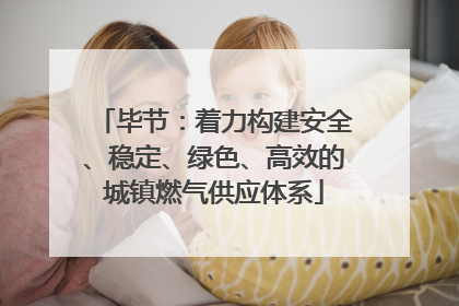 毕节：着力构建安全、稳定、绿色、高效的城镇燃气供应体系