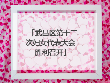 武昌区第十二次妇女代表大会胜利召开