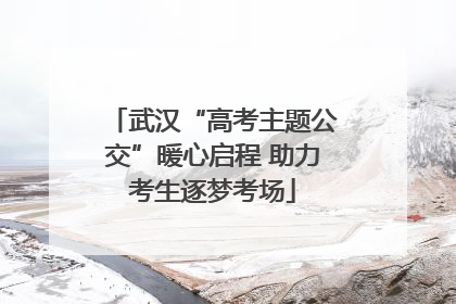 武汉“高考主题公交”暖心启程 助力考生逐梦考场
