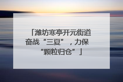 潍坊寒亭开元街道奋战“三夏”，力保“颗粒归仓”