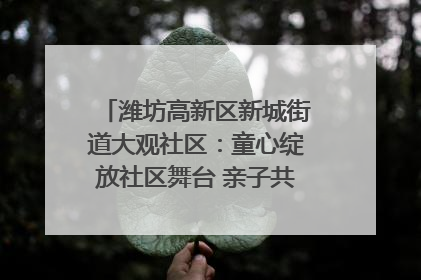 潍坊高新区新城街道大观社区：童心绽放社区舞台 亲子共谱六一欢歌