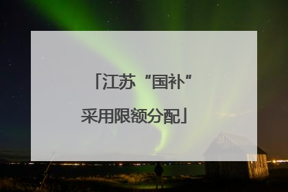 江苏“国补”采用限额分配